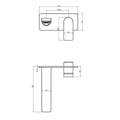 Aspire Nuovo Wall Mixer With Spout And Plate Chrome