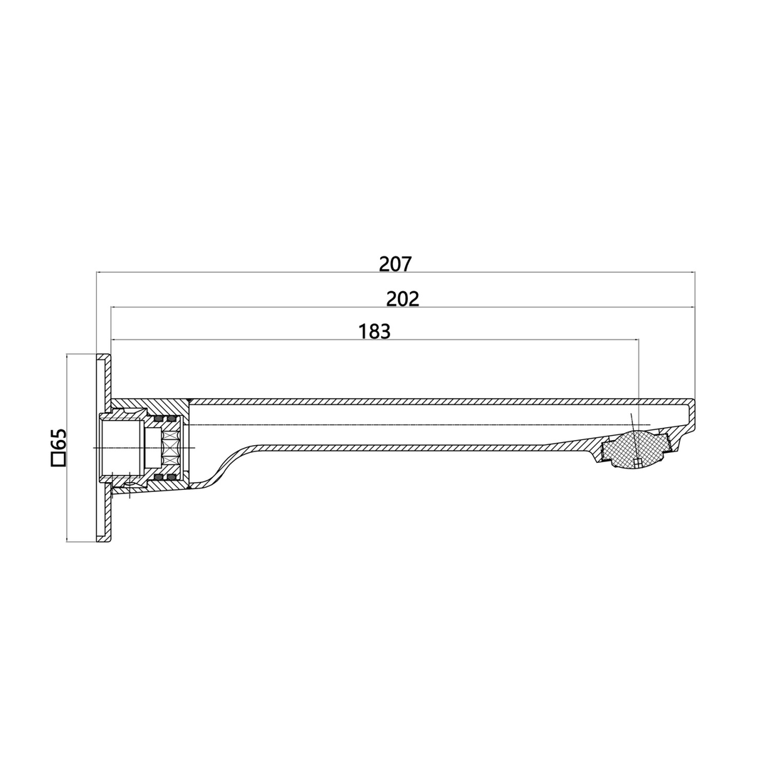 Aspire Nuovo 210Mm Bath Outlet Brushed Brass