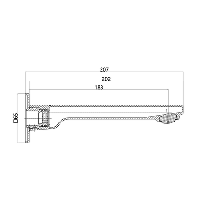 Aspire Nuovo 210Mm Bath Outlet Brushed Brass
