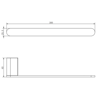 Aspire Nuovoair 300Mm Hand Towel Holder (Matches Aspire Air And Nuovo) Chrome