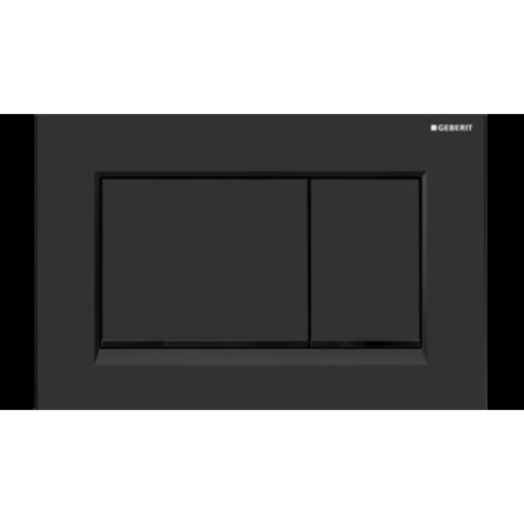 Aspire Urban II Wf Inwall Suite Square Tone On Tone Button Cistern Seat &amp; Pan Matte Black
