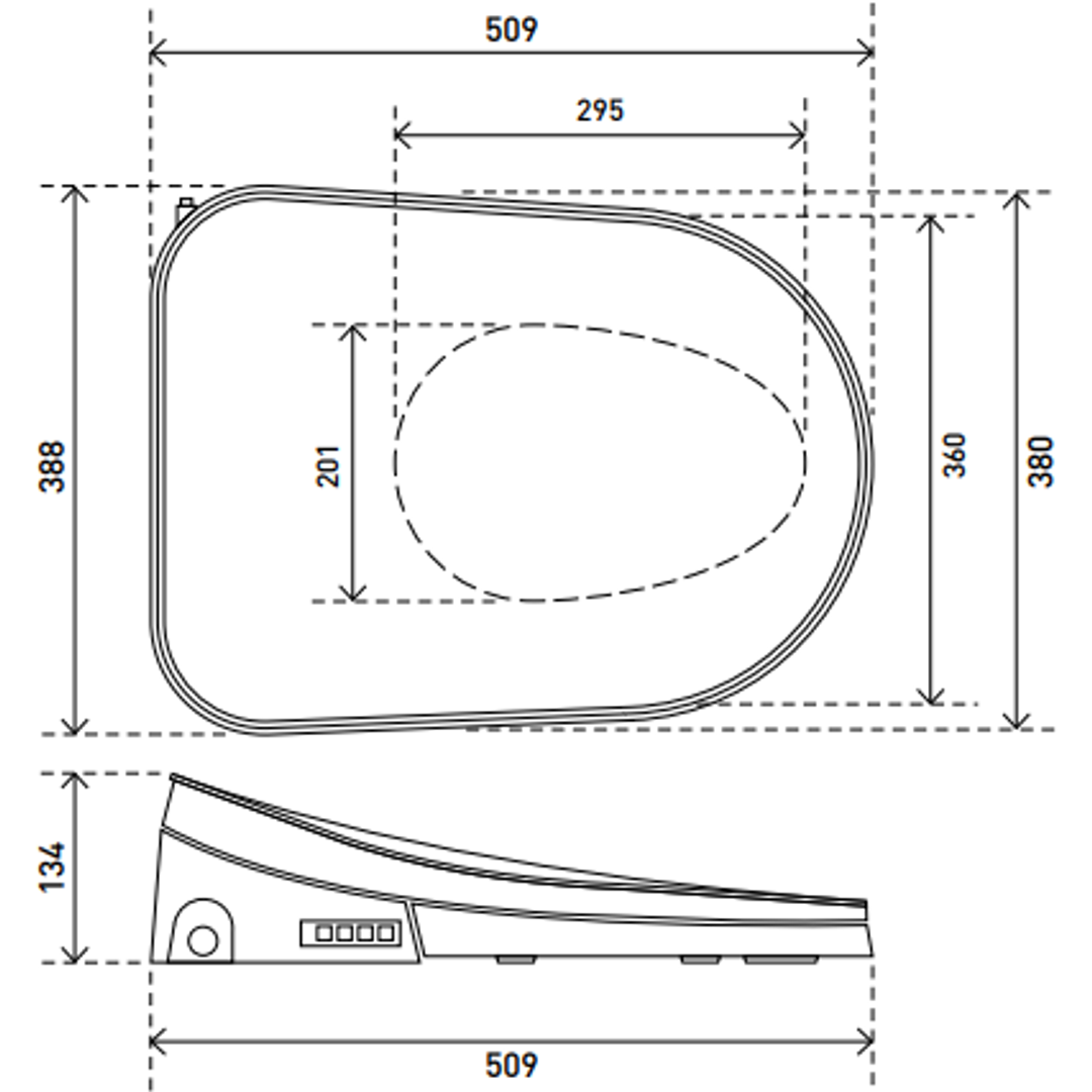 Aspire Bidet Smart Seat With Remote Control
