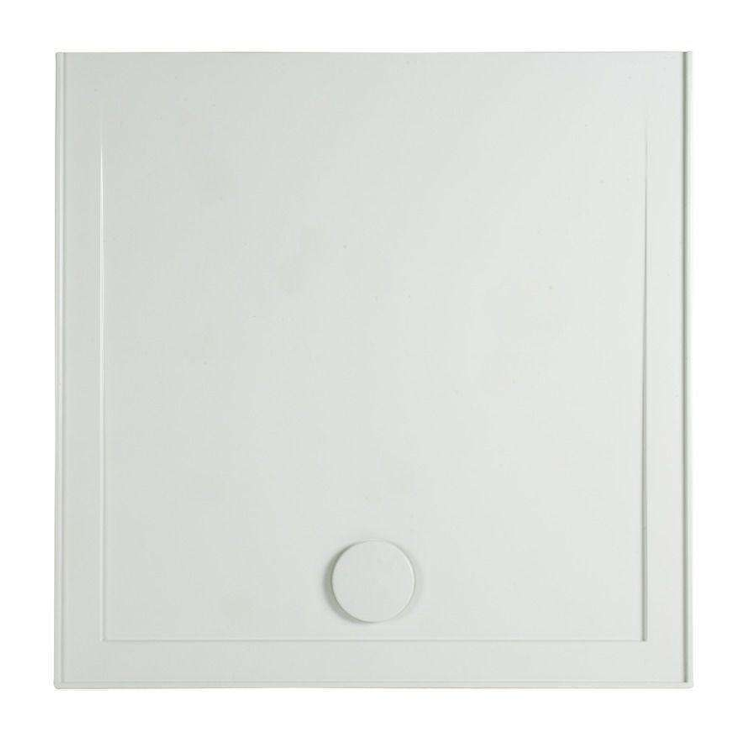 Aspire Lightweight Shower Base 900X900 Smc Cntr R/Outlt White