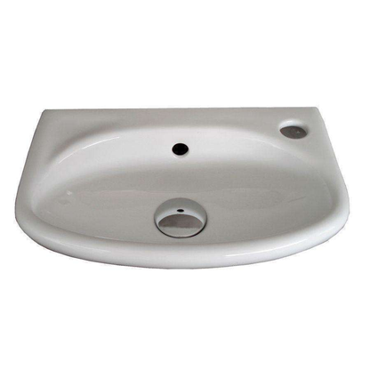 Aspire Unity Compact Wall Hung Basin 383X248 1 Tap Hole Rhs White