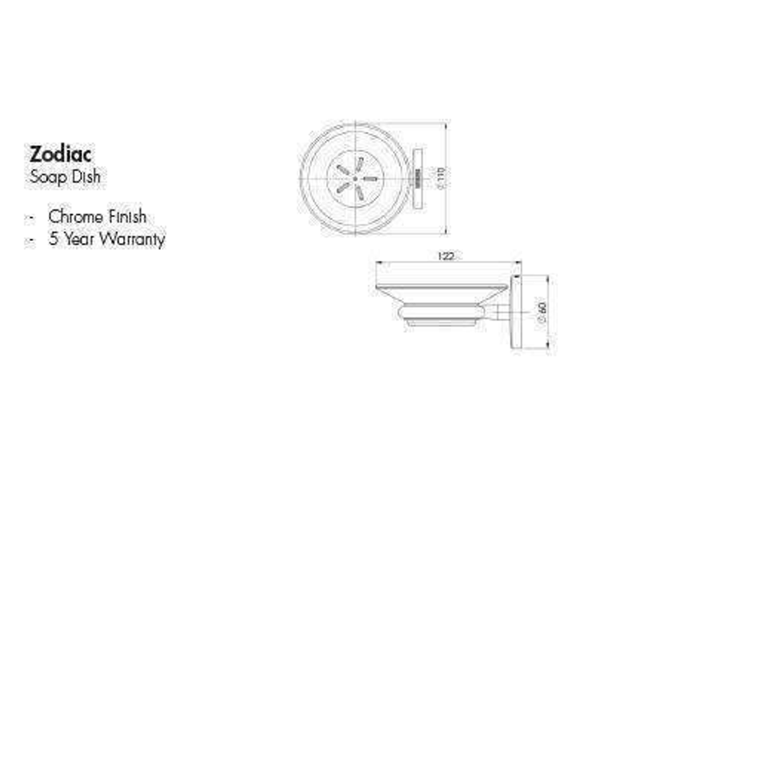 Aspire Zodiac Soap Dish Chrome