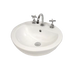 Aspire Unity Semi-Recess Round Basin 500X445 3Th White