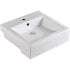 Aspire Unity Square Semi Recessed Basin White 1Th 480 X 460