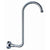 Aspire Unity Shower Wall Arm Gooseneck Round Brass