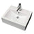 Aspire Spring Square Above Counter Basin White 1Th 515 X 412 - Burdens Plumbing