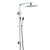 Aspire Unity Rail Shower Twinner Square C/P C/W Shower Head ( Co - Burdens Plumbing