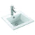 Aspire Unity Square Inset Basin White 1Th 425 X 425 X 170 - Burdens Plumbing