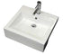 Aspire Unity Square Semi Recessed Basin White 1Th 485 X 460